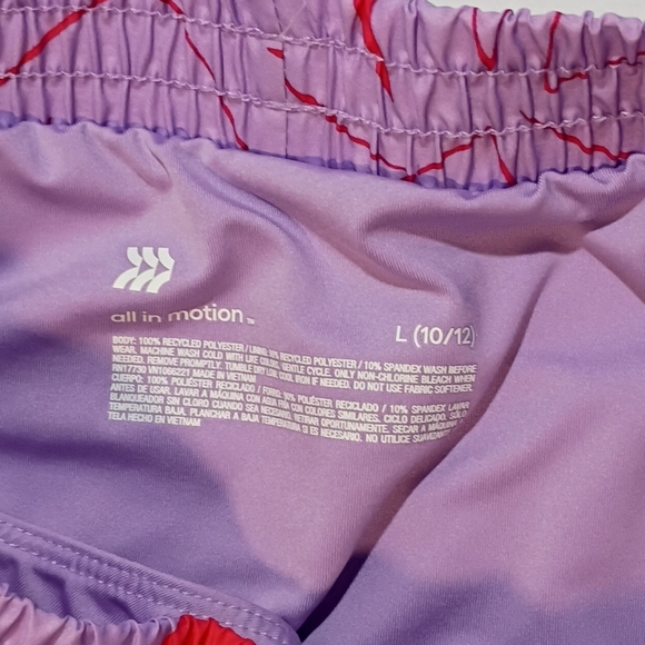 Floral Women's Shorts - Red and Purple - Picture 2 of 8